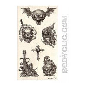 tatouage ephemere gothique