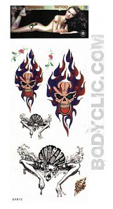 tatouage ephemere gothique