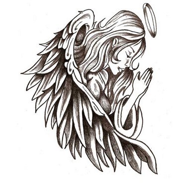 tatouage fille ange