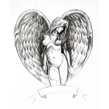 tatouage fille ange
