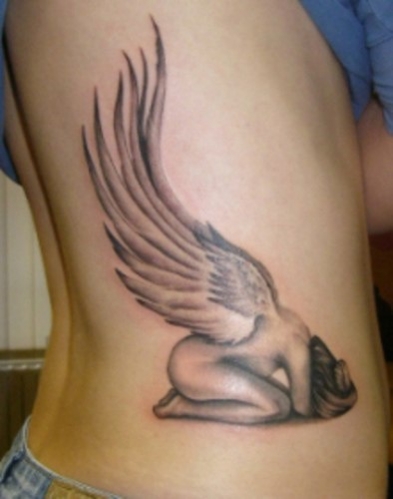 tatouage fille ange
