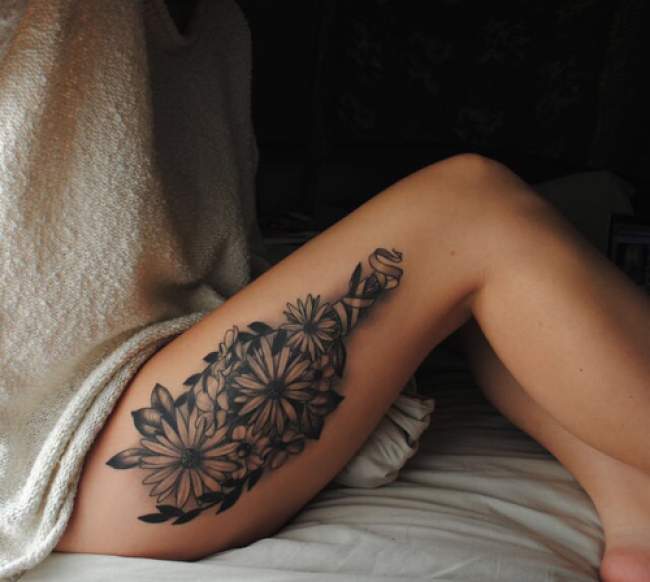 tatouage fleur arome
