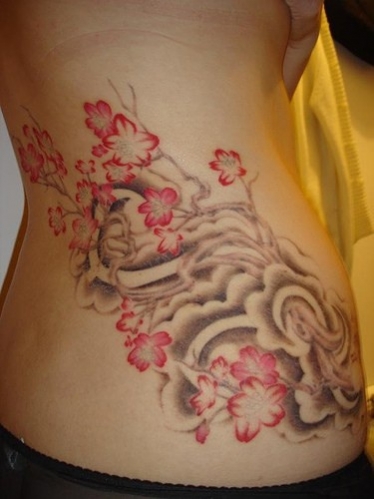 tatouage fleur chinoise