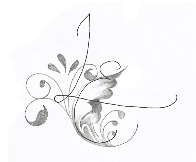 tatouage fleur et lettre