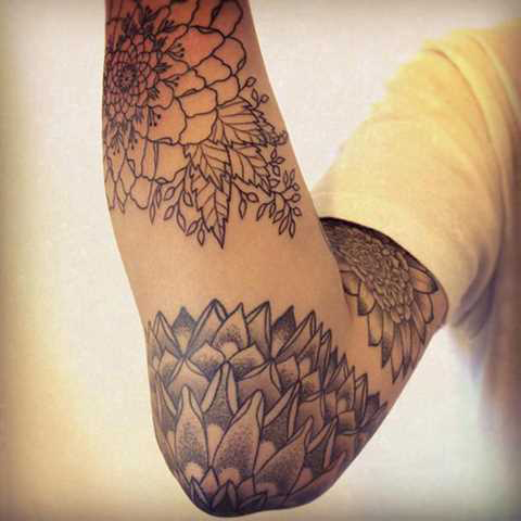 tatouage fleur homme