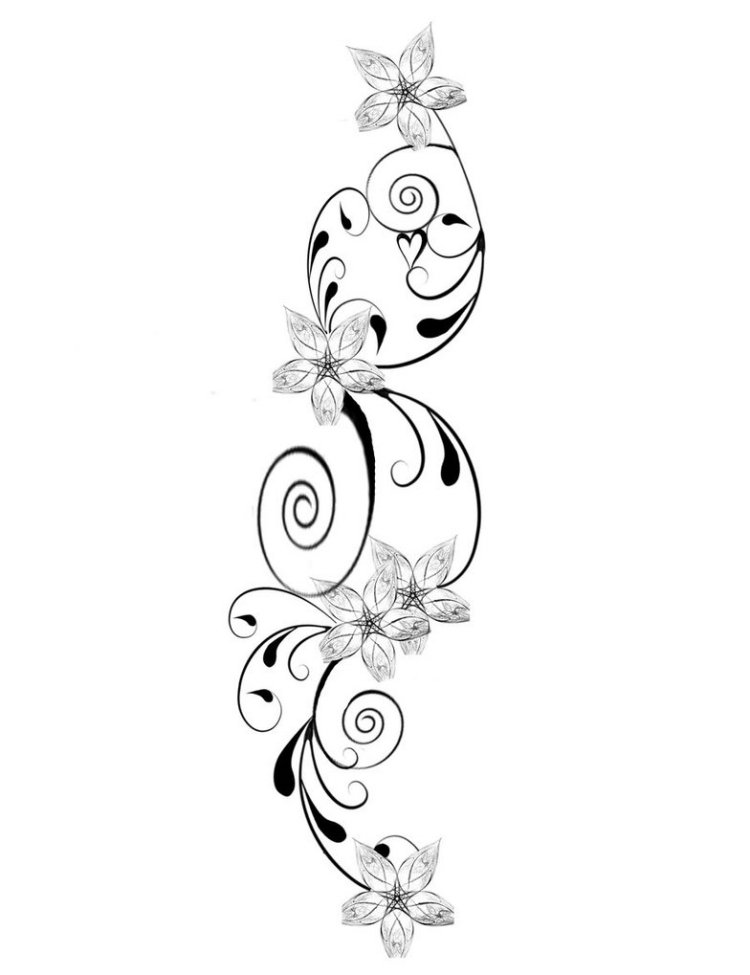 tatouage fleur original