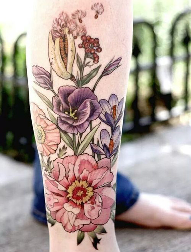 tatouage fleur pinterest