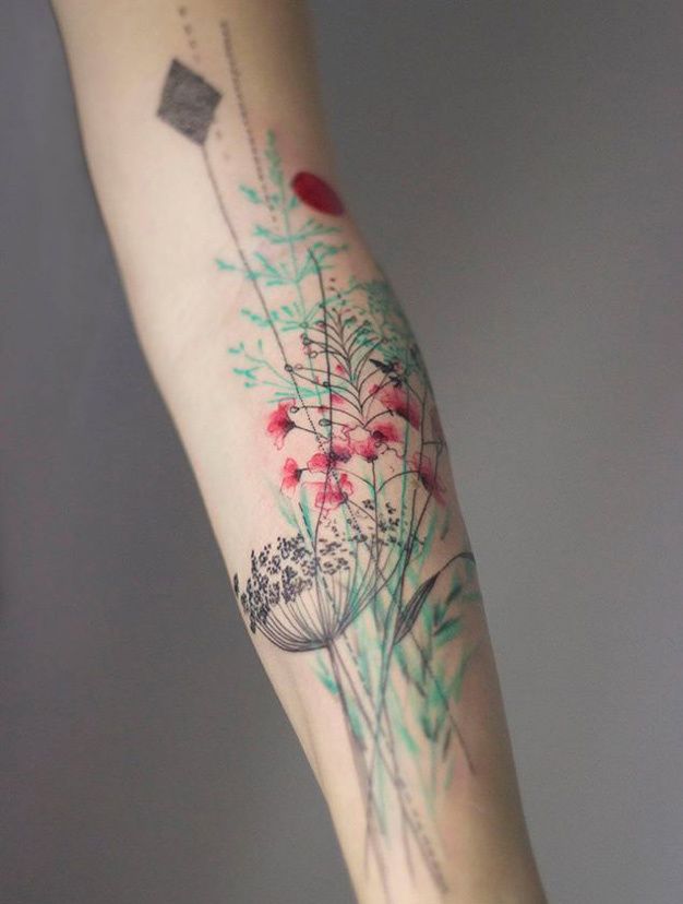 tatouage fleur pinterest