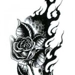tatouage gothique rose