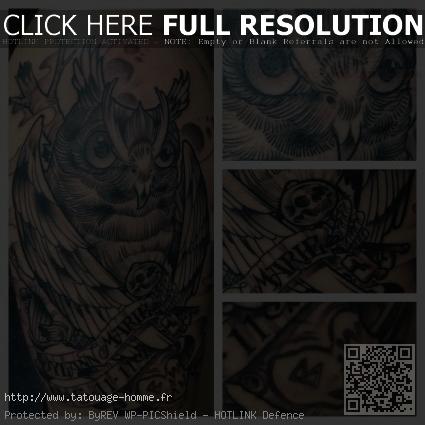 tatouage hibou bras