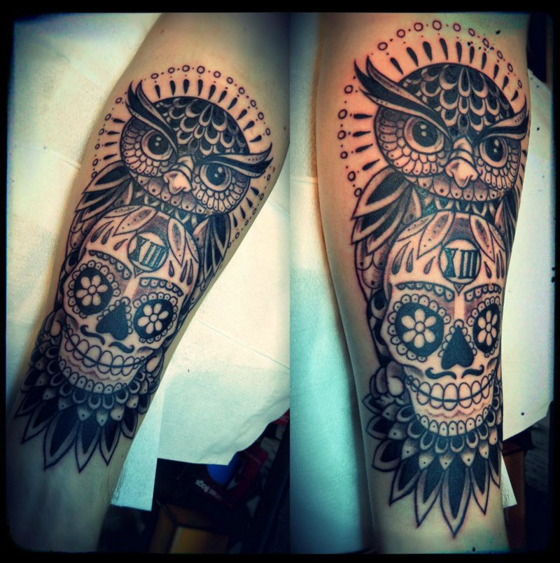 tatouage hibou japonais