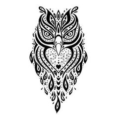 tatouage hibou tribal