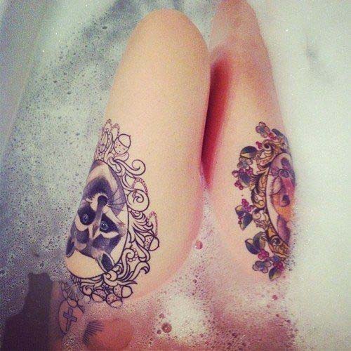 tatouage hirondelle cuisse