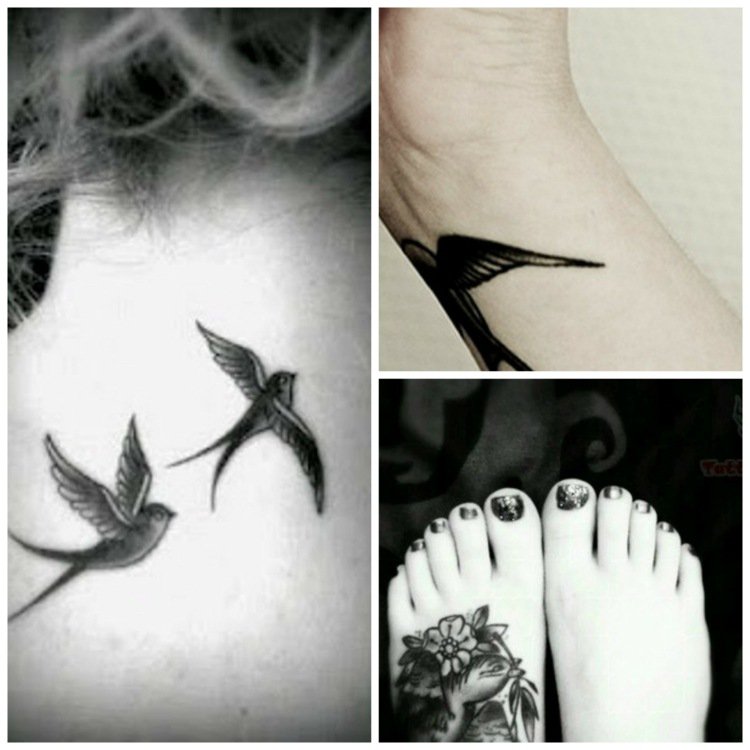 tatouage hirondelle nuque