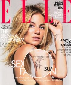 tatouage hirondelle sienna miller