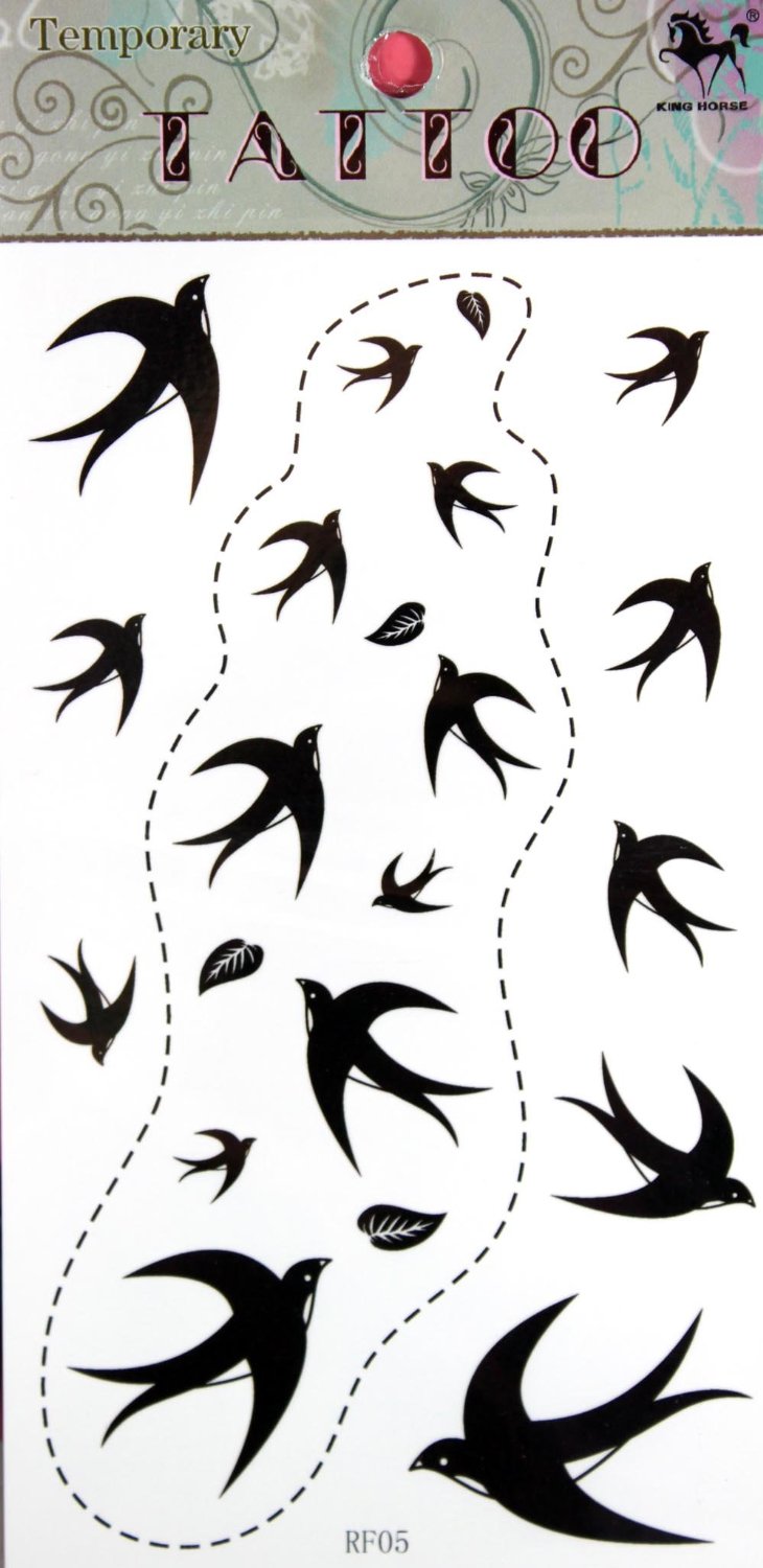 tatouage hirondelle temporaire