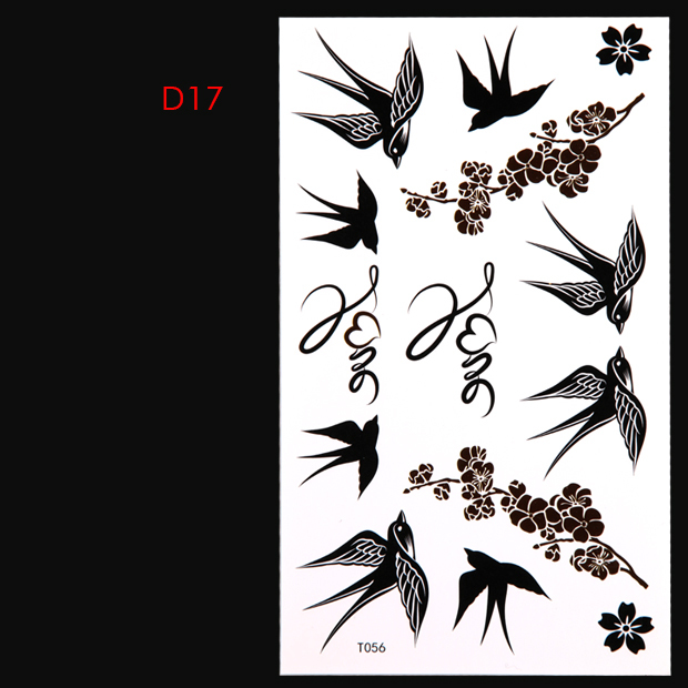 tatouage hirondelle temporaire