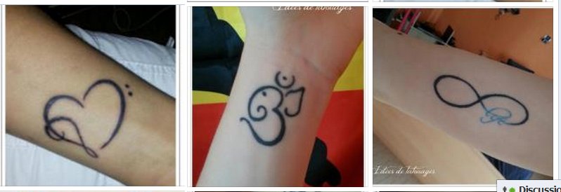tatouage infini avec la lettre m