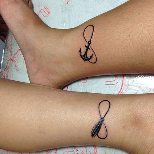 tatouage infini cheville