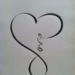 tatouage infini coeur