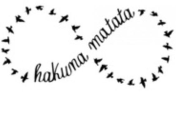 tatouage infinity hakuna matata