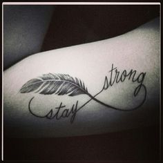 tatouage infinity stay strong