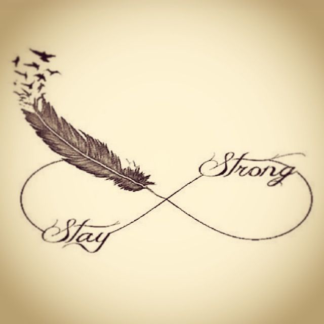 tatouage infinity stay strong