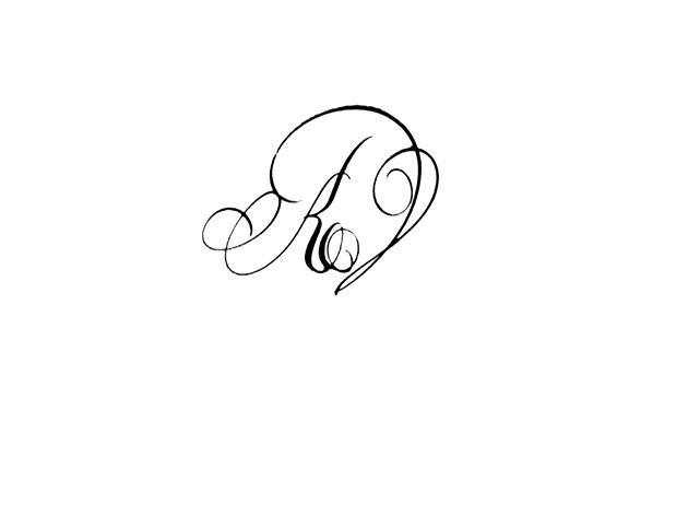 tatouage initiale calligraphie