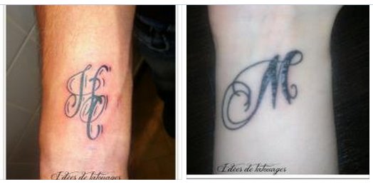 tatouage initiale h
