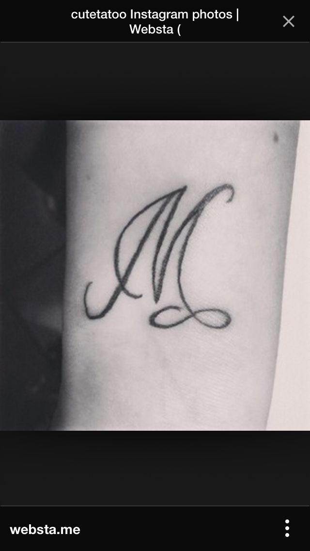 tatouage initiale l et m