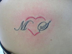 tatouage initiale m et s