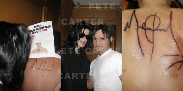 tatouage initiale michael jackson