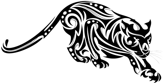 tatouage jaguar tribal