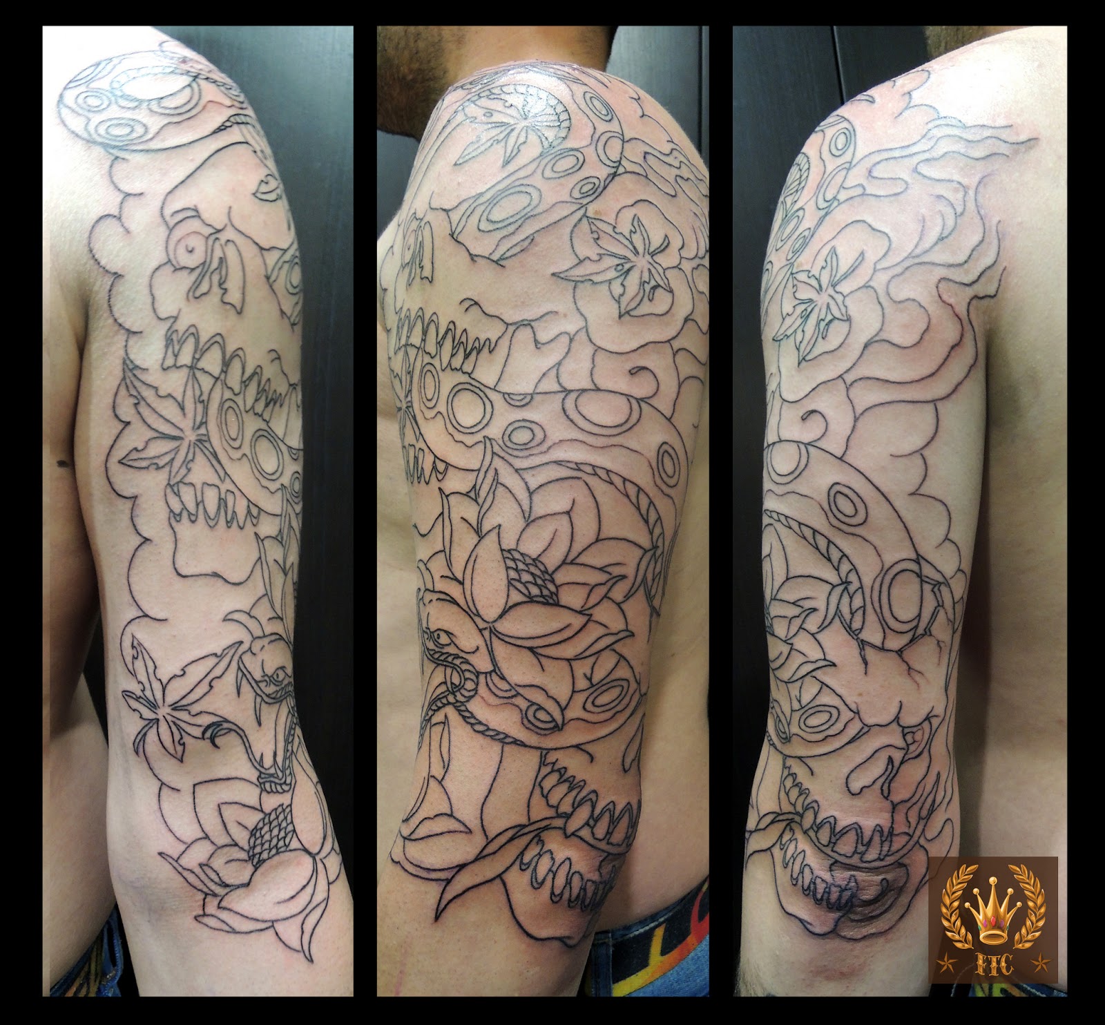 tatouage japonais bordeaux