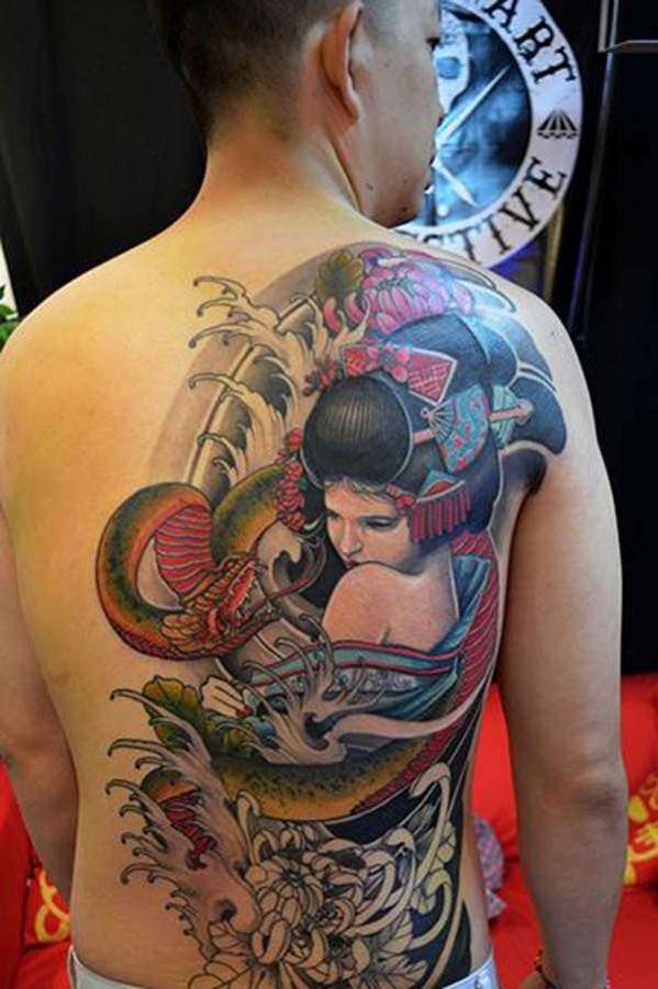 tatouage japonais dos