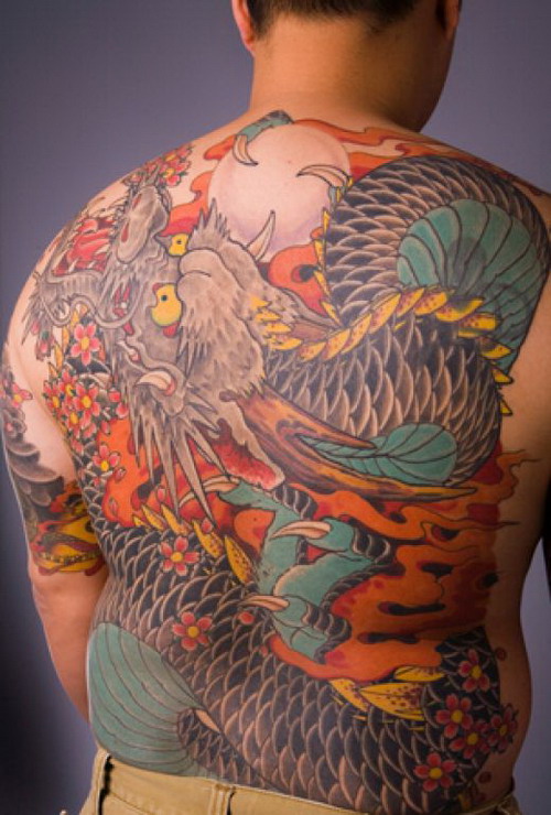tatouage japonais dos