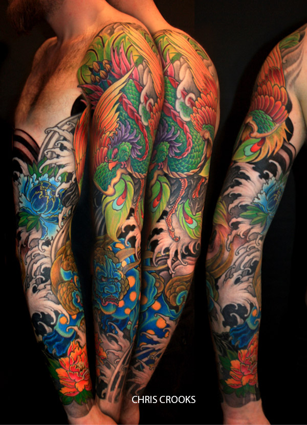 tatouage japonais fleur homme