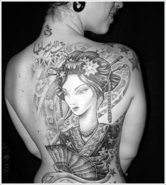 tatouage japonais geisha