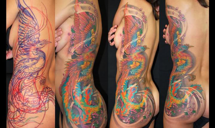 tatouage japonais hanche