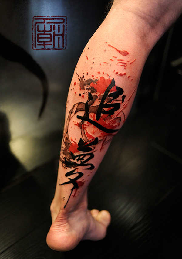 tatouage japonais jambe