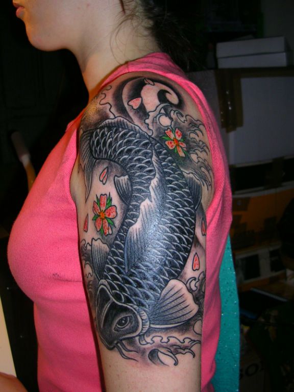 tatouage japonais koi