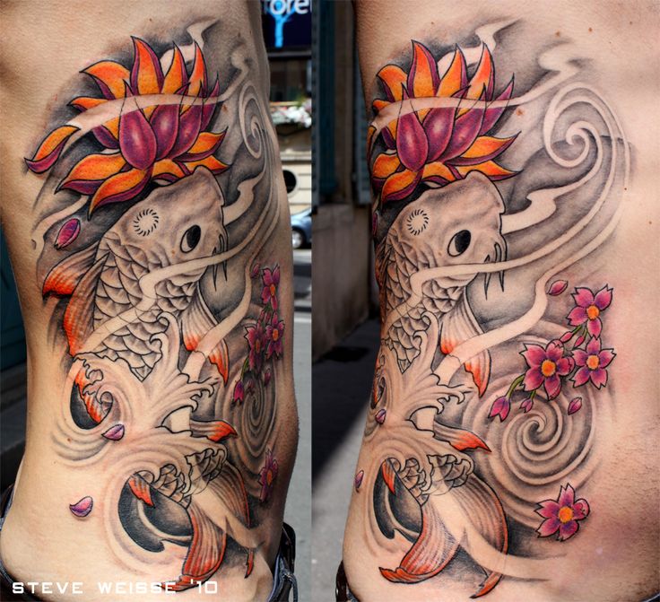 tatouage japonais koi