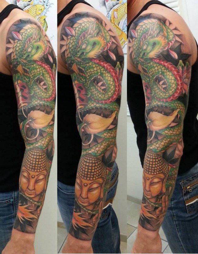 tatouage japonais manche