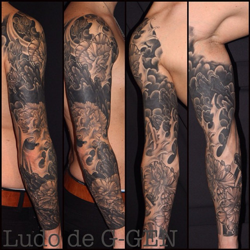tatouage japonais ombrage