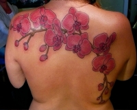 tatouage japonais orchidée
