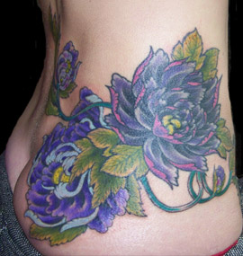 tatouage japonais pivoine
