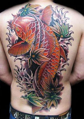 tatouage japonais poisson koi