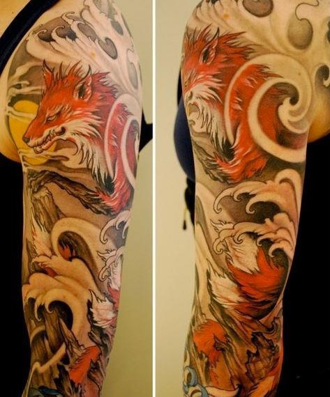 tatouage japonais renard