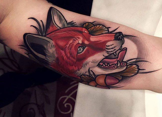 tatouage japonais renard