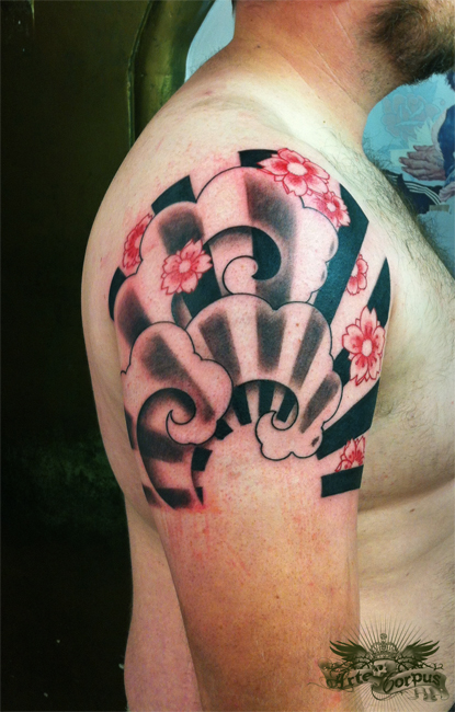tatouage japonais soleil
